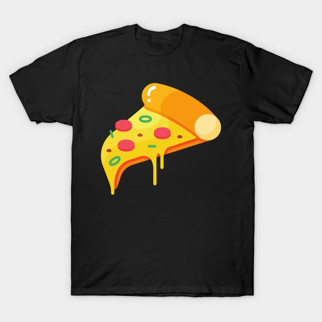 Bright Cheese Pizza T-Shirt by InkyArt